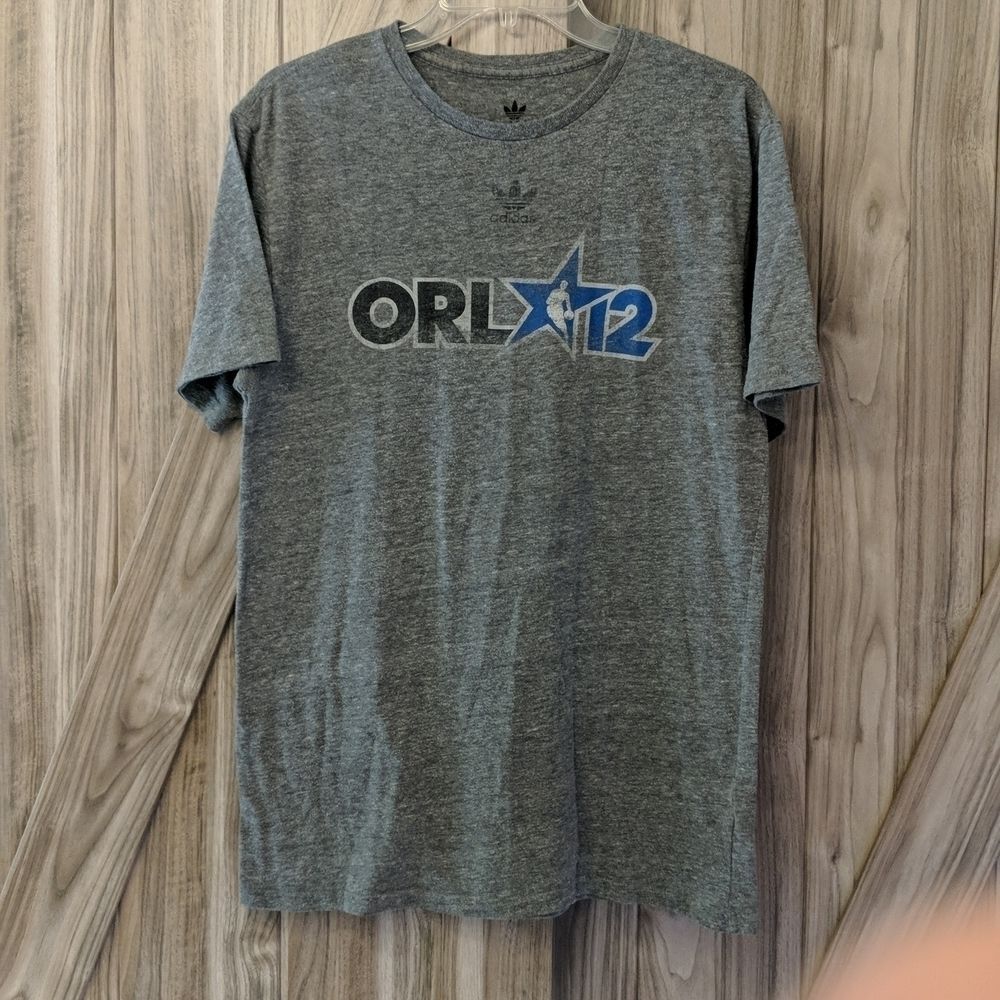 adidas Men's Grey Orlando Magic Short Sleeve Graphic Tee Size Medium